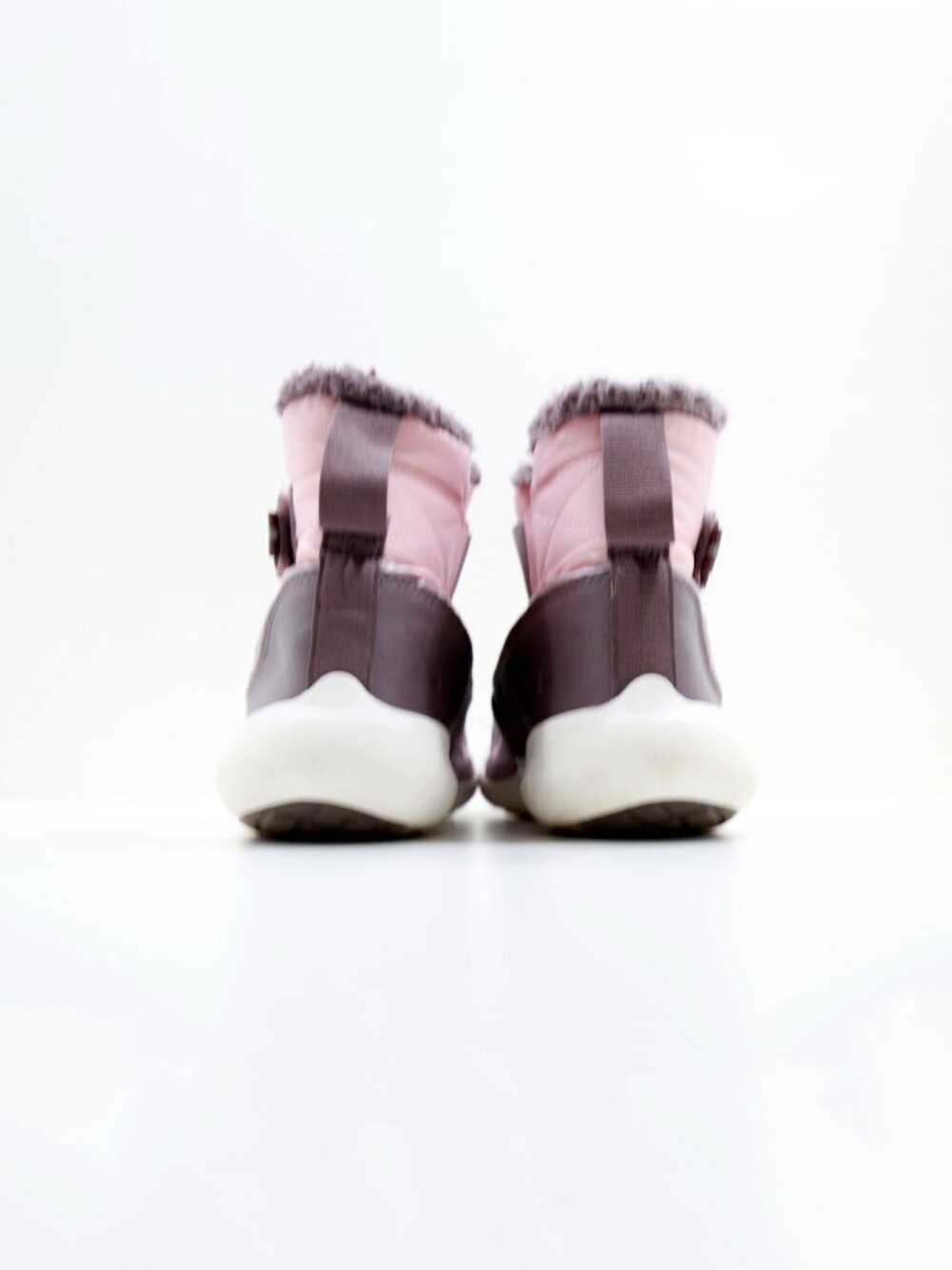 Nike Flex Advantage Pink & Taupe Nylon Faux Fur Lined Winter Boots - Big Kids' 3 - Picture 4 of 7